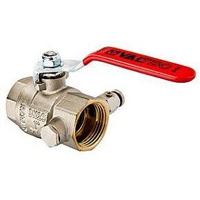 Кран шаровой VALTEC BASE 3/4" с дренажом и воздухоотводчиком вн.-вн. (VT.245.N.05)