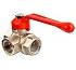 Кран шаровой VALTEC трехходовой, тип L 1/2" вн.-вн.-вн. (VT.360.N.04)