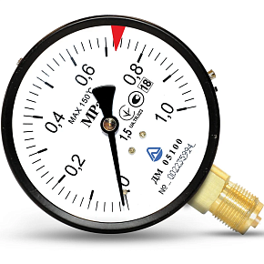 Манометр ДМ 05-МП-ЗУ 100-2,5 МПа-1,5 ТУ У 33.2-14307481-031:2005