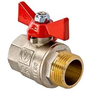 Кран шаровой VALTEC BASE,3/4" рукоятка бабочка  вн.-нар. (VT.218.N.05)