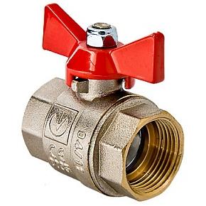 Кран шаровой VALTEC BASE, 1/2" рукоятка бабочка  вн.-вн. (VT.217.N.04)