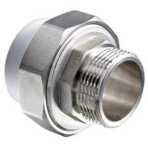 Соединитель  VALTEC  25х1"полипропиленовый с переходом на нар.р.(VTp.761.0.02506) разъемный