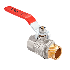 Кран шаровый полнопроходной MVI 1/2" внутренняя-наружная, ручка (BV.512.04)