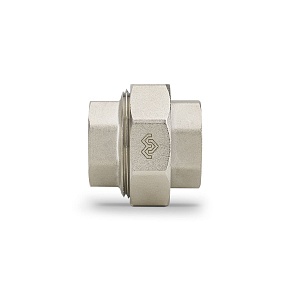VMTF54-N000404 Разъемное соединение Varmega ВР-ВР 1/2", с уплотнением o-ring, никелированное