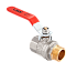 Кран шаровый полнопроходной MVI 1/2" внутренняя-наружная, ручка (BV.512.04)